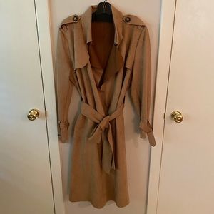 NWOT Few Moda Faux Suede Trench Coat